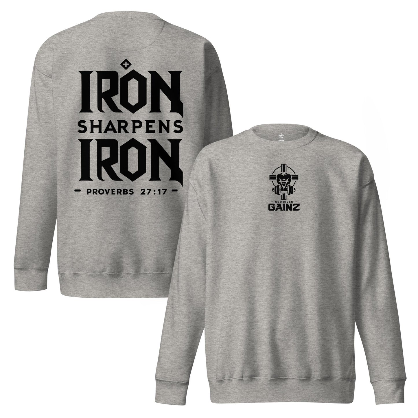 God Given Gainz Premium Logo Sweatshirt – Christian Gymwear | Christian Workout