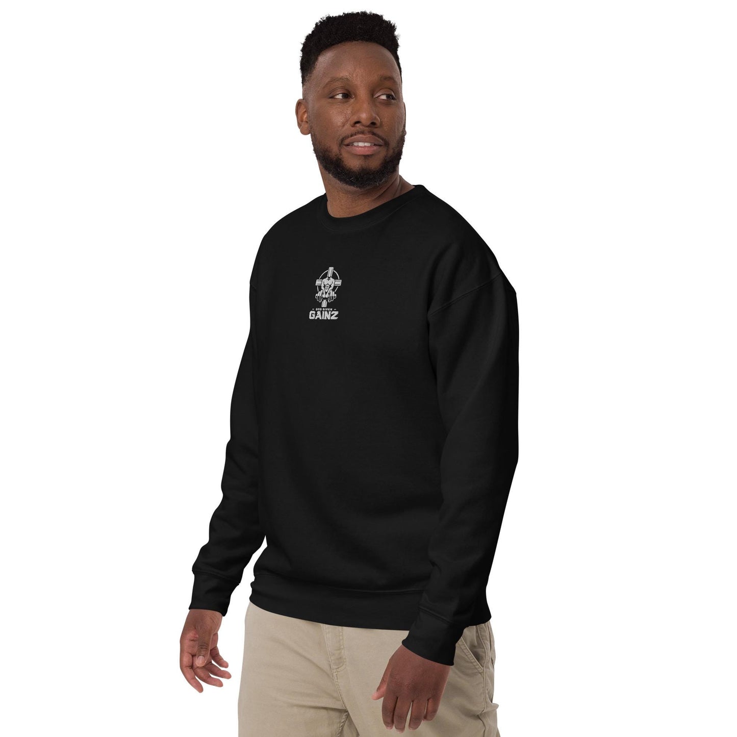 God Given Gainz Premium Embroidered Sweatshirt – Christian Gymwear
