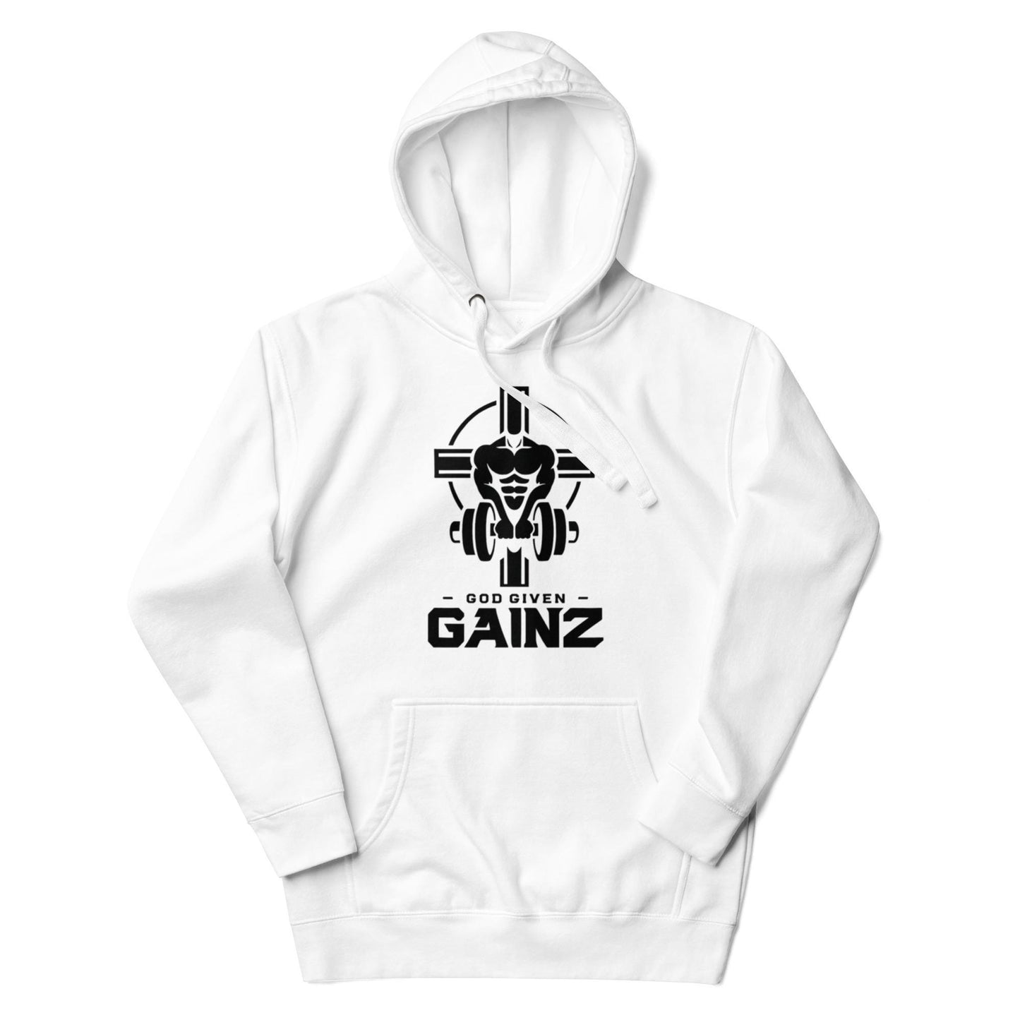 Premium Hoodie “I Lift Weights – God Lifts Me”– Christian Gymwear | Christian Streetwear - Light