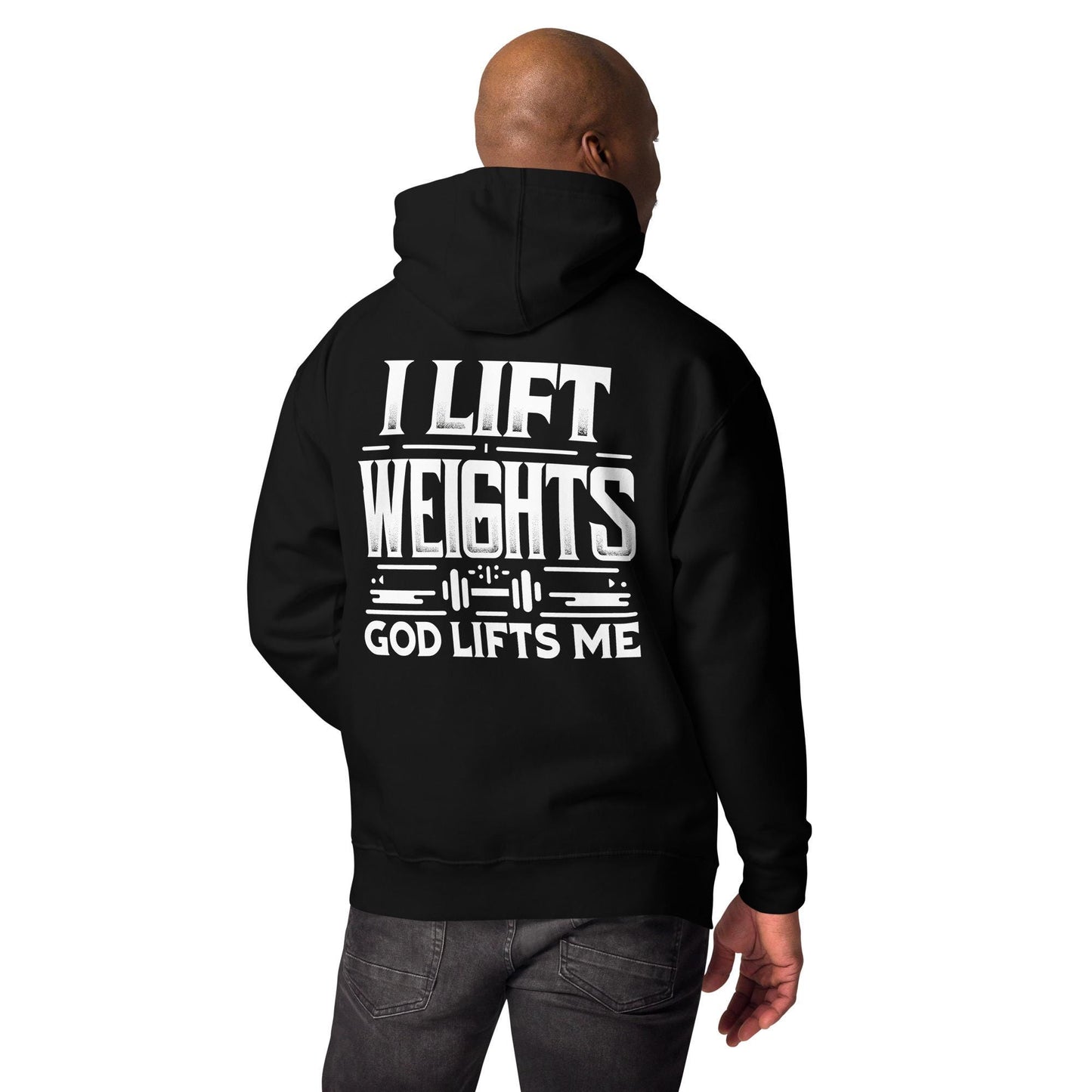 Premium Hoodie “I Lift Weights – God Lifts Me”– Christian Gymwear | Christian Streetwear