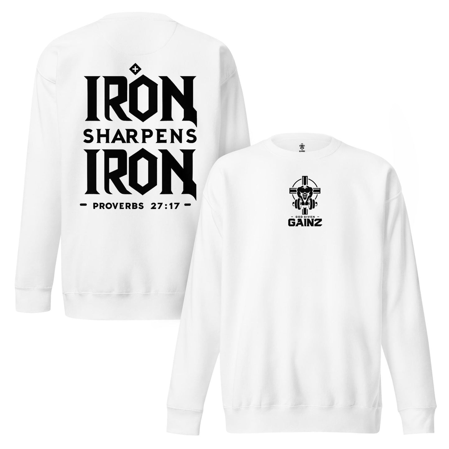 God Given Gainz Premium Logo Sweatshirt – Christian Gymwear | Christian Workout