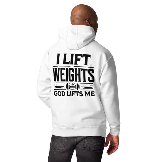 Premium Hoodie “I Lift Weights – God Lifts Me”– Christian Gymwear | Christian Streetwear - Light