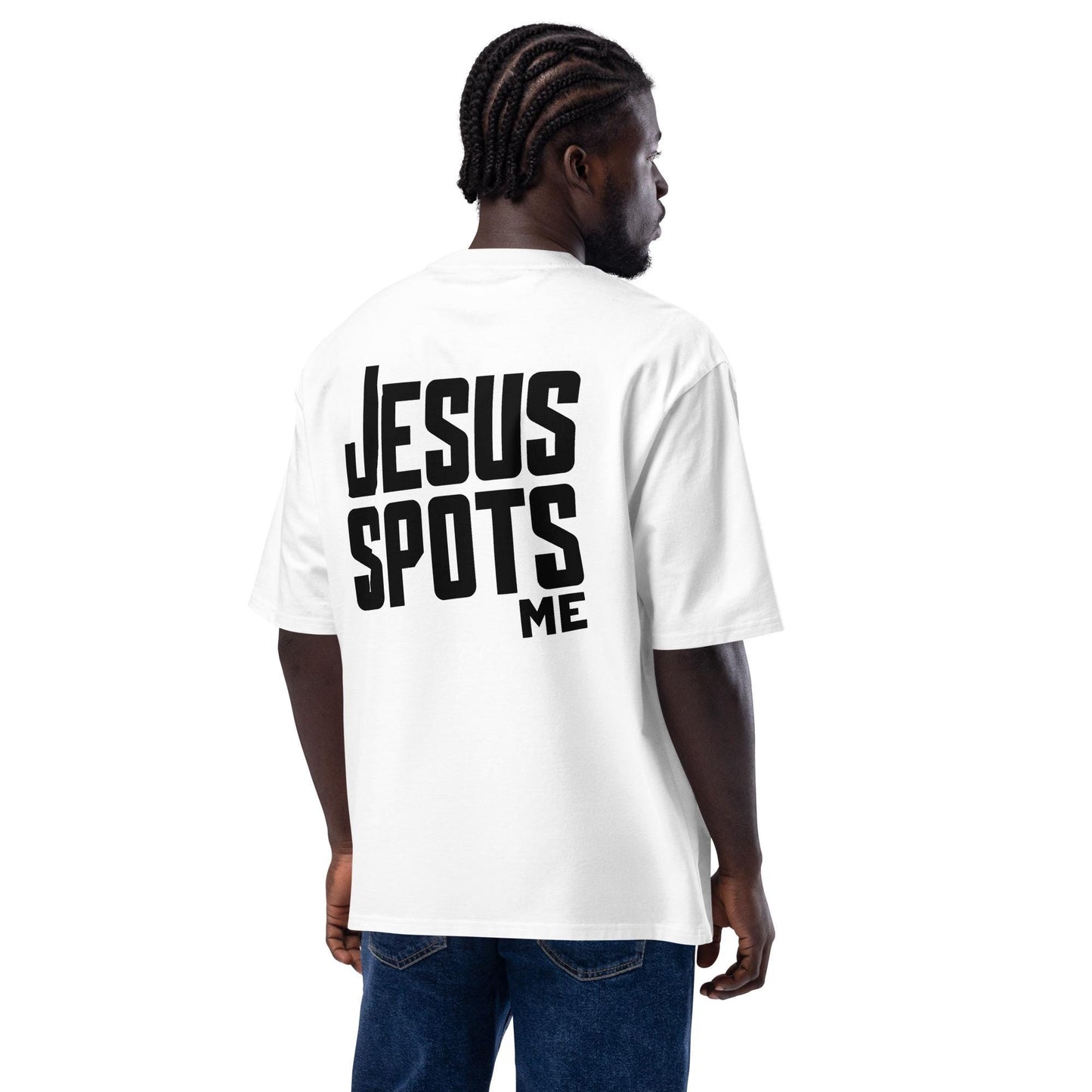 Oversized Christian Gym T-Shirt – Premium Heavyweight Faith x Fitness Tee | God Given Gainz - White