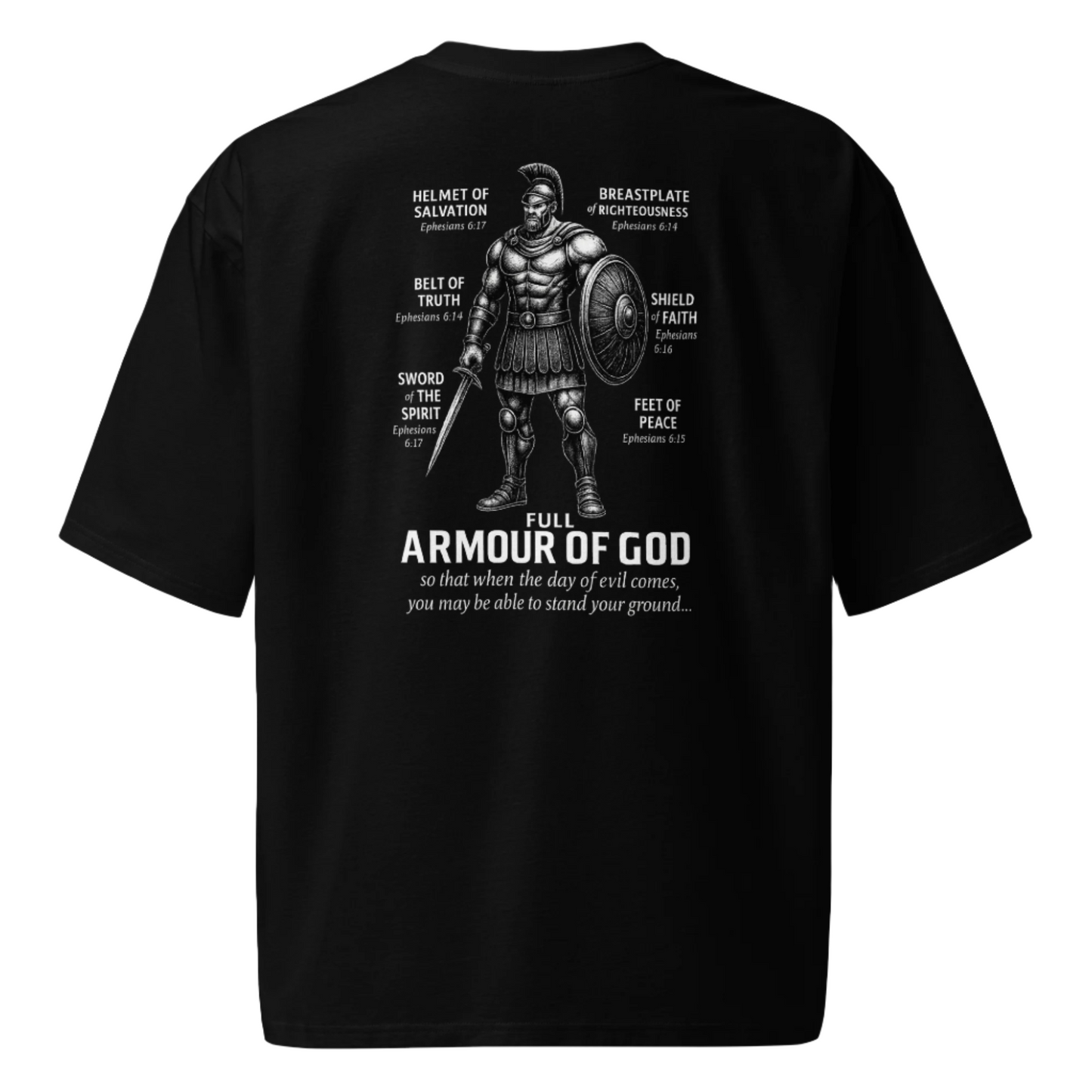 Armour of God Oversized Graphic Tee - Dark
